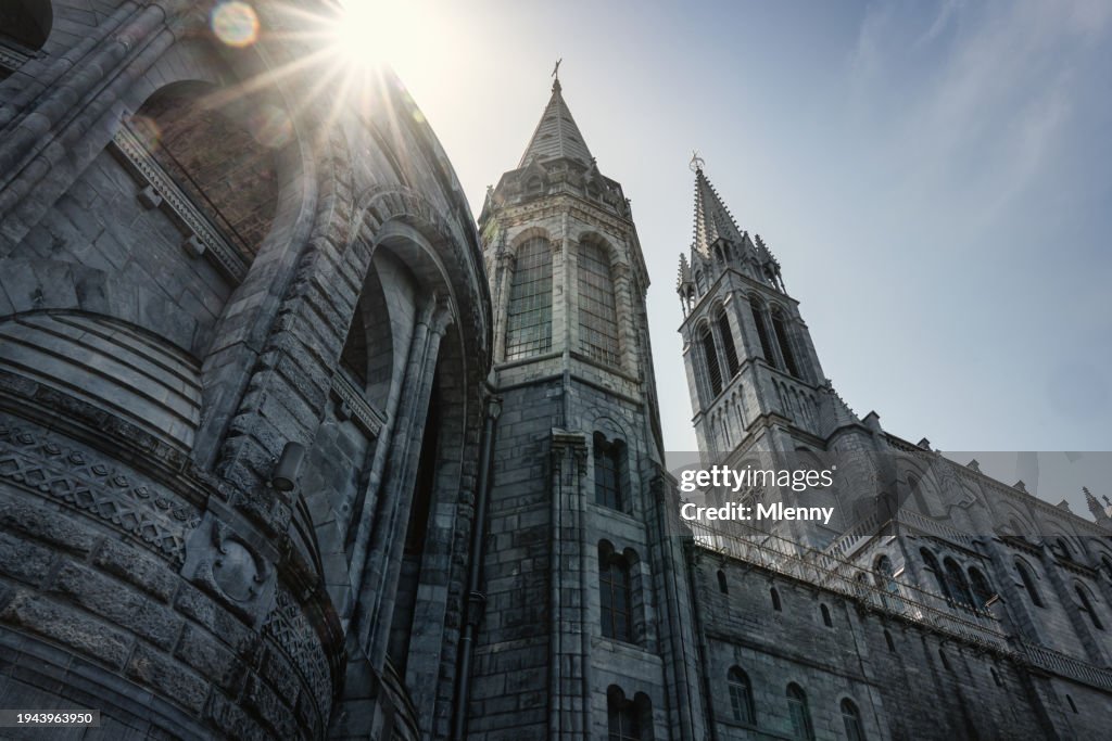 Against the Sun Lourdes Our Lady of Lourdes Rosary Basilica Architecture