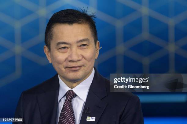 Loh Boon Chye, chief executive officer of Singapore Exchange Ltd., during a Bloomberg Television in London, UK, on Monday, Jan. 22, 2024. Trading...