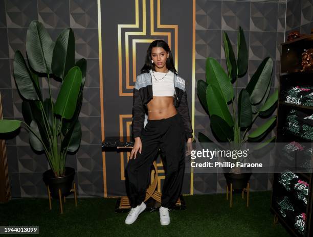 Christine Obanor participates in "Netflix's Squid Game: The Trials" experience at Television City Studios on January 18, 2024 in Los Angeles,...