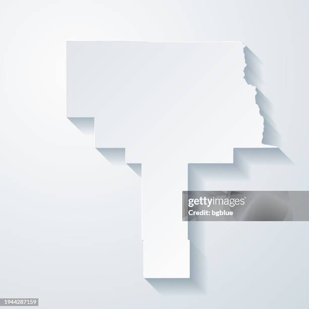 grant county, new mexico. map with paper cut effect on blank background - silver city new mexico stock illustrations