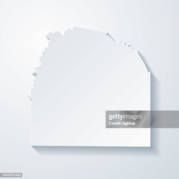 franklin county, tennessee. map with paper cut effect on blank background - franklin tennessee stock illustrations