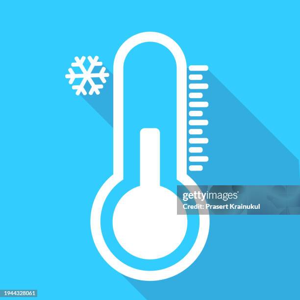 cold weather concept. cool icon thermometer - freezer icon stock pictures, royalty-free photos & images