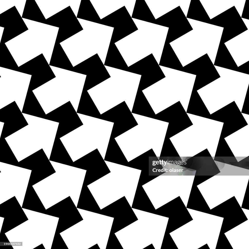 White diagonal arrow pattern on black