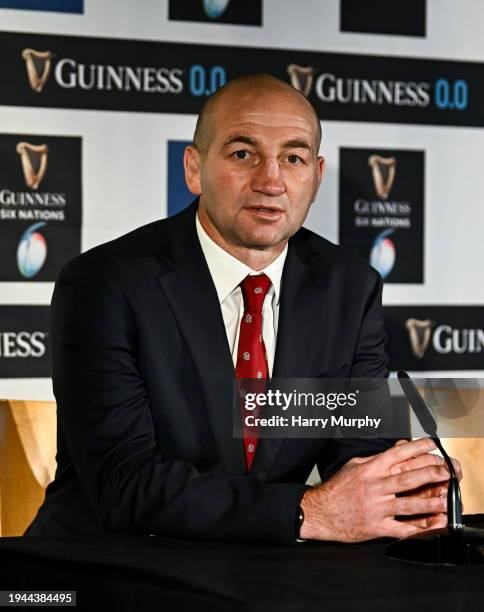 Dublin , Ireland - 22 January 2024; England head coach Steve Borthwick during the launch of the Guinness Six Nations Rugby Championship at the...