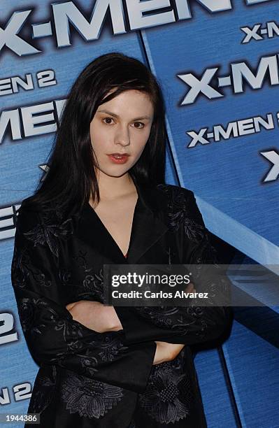 Actress Anna Paquin promotes her new movie movie X-Men 2 at Hotel Palace April 22, 2003 in Madrid, Spain. The world premiere will take place in...