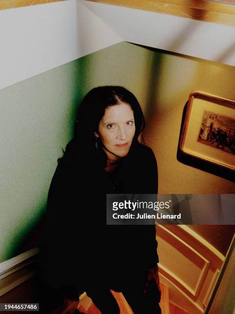 Film Director Laura Poitras poses for a portrait shoot on February 3, 2023 in Paris, France.