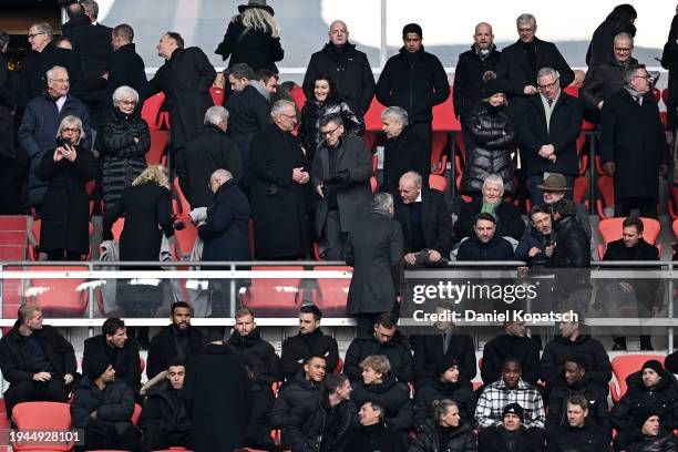 Guests attend a memorial service for the late Franz Beckenbauer at Allianz Arena on January 19, 2024 in Munich, Germany. Beckenbauer, the unique...