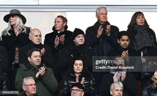 Gianni Infantino, FIFA President, Nasser Al-Khelaifi, president of Paris Saint-Germain, Berti Vogts, Bernd Neuendorf, President of the German...