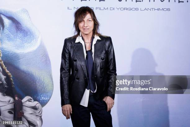 Gianna Nannini attends the Milan premiere of "Poor Things" at Fondazione Prada on January 18, 2024 in Milan, Italy.