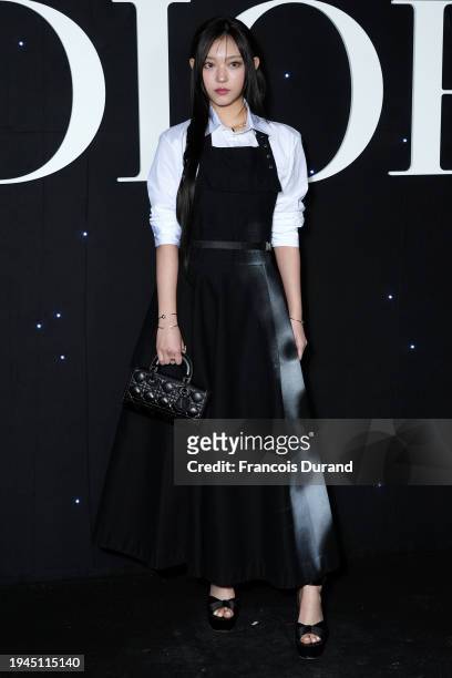 Kang Haerin attends the Dior Homme Menswear Fall/Winter 2024-2025 show as part of Paris Fashion Week on January 19, 2024 in Paris, France.