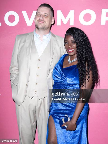 Danny Eley and Nimi Adokiye attends the red carpet at The Fonda Theatre on January 18, 2024 in Los Angeles, California.