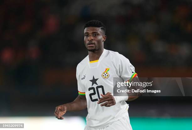 Mohamed Kudus of Ghana during the TotalEnergies CAF Africa Cup of Nations group stage match between Egypt and Ghana at Stade Felix Houphouet Boigny...