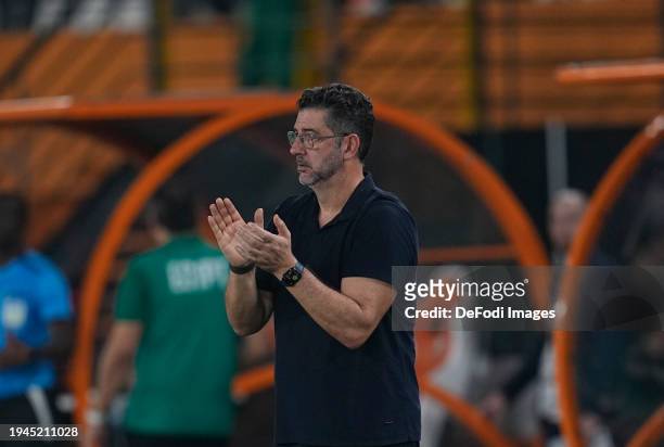 Rui Vitória of Egypt during the TotalEnergies CAF Africa Cup of Nations group stage match between Egypt and Ghana at Stade Felix Houphouet Boigny on...