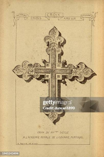 illustrations, cliparts, dessins animés et icônes de croix architecturale, maçonnerie, 16ème siècle, histoire de l’architecture, décoration et design, art, français, victorien, 19ème siècle - croix religieuse