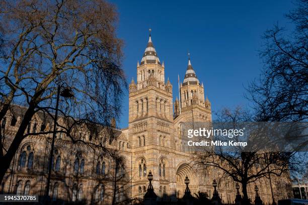 Exterior of the Natural History Museum on 19th January 2024 in London, United Kingdom. The museum exhibits a vast range of specimens from various...