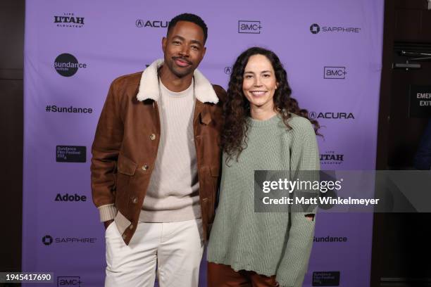 Jay Ellis and Sue Bird attend the Cinema Cafe during the 2024 Sundance Film Festival at Egyptian Theatre on January 19, 2024 in Park City, Utah.