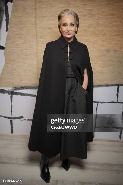 Kristin Scott Thomas at Christian Dior Couture Spring 2024 as part of Paris Couture Fashion Week held at Musée Rodin on January 22, 2024 in Paris,...