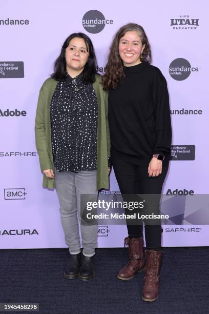 Astrid Rondero and Fernanda Valadez attend the "Sujo" Premiere during the 2024 Sundance Film Festival at The Ray Theatre on January 19, 2024 in Park...