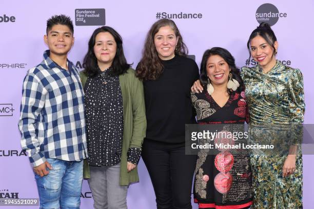 Juan Jesus Varela, Astrid Rondero, Fernanda Valadez, Yadira Pérez and Karla Garrido attend the "Sujo" Premiere during the 2024 Sundance Film Festival...