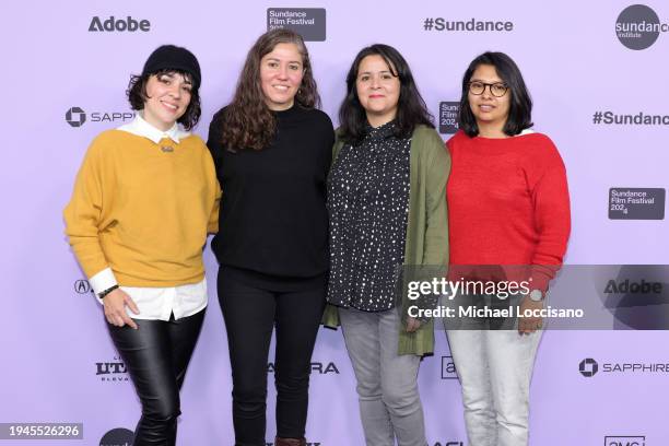 Ximena Amann, Fernanda Valadez, Astrid Rondero and Diana Arcega attend the "Sujo" Premiere during the 2024 Sundance Film Festival at The Ray Theatre...