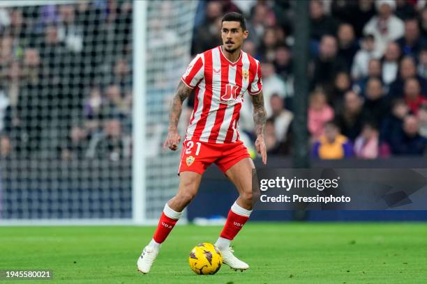 Juan Brandariz Movilla, Chumi of UD Almeria during the La Liga match between Real Madrid and UD Almeria played at Santiago Bernabeu Stadium on...