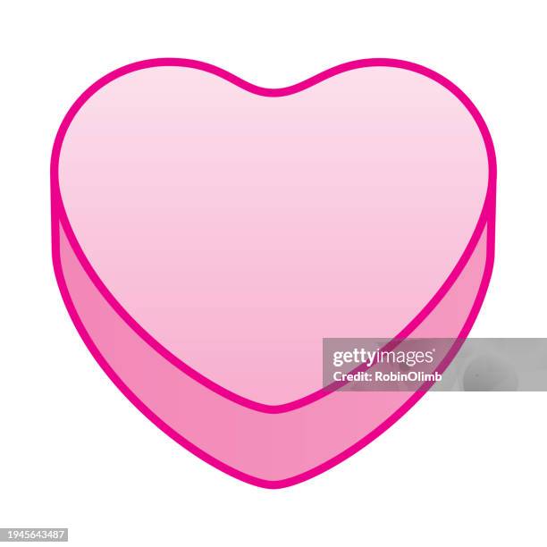 blank pink & red outline valentine candy heart icon - candy heart stock illustrations