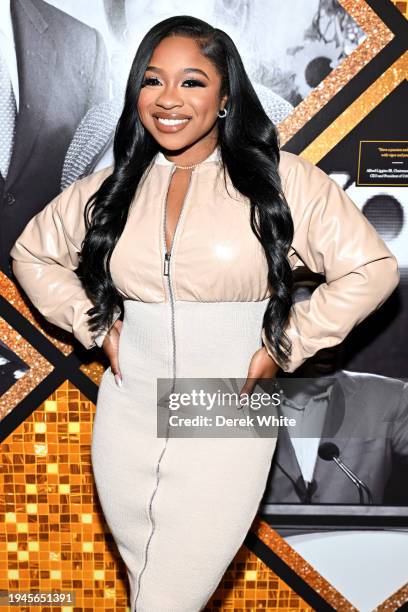 Reginae Carter attends the 2024 Urban One Honors: Best In Black Media event and reception at Waldorf Astoria Atlanta Buckhead on January 19, 2024 in...