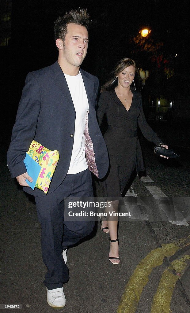 Liz McClarnon , a member of English pop group Atomic Kitten arrives ...