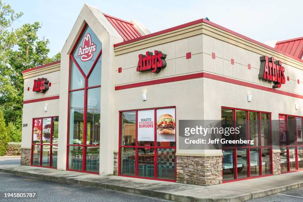 Gastonia, North Carolina, Arby's fast food restaurant, building exterior.