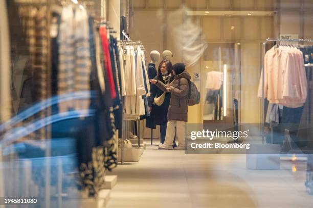 Shoppers at a H&M store in the Soho neighborhood of New York, US, on Monday, Jan. 22, 2024. US consumers rang in the new year with a good dose of...