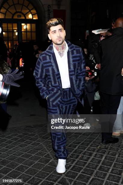 Zayn Malik attends the Kenzo Menswear Fall/Winter 2024-2025 show as part of Paris Fashion Week on January 19, 2024 in Paris, France.