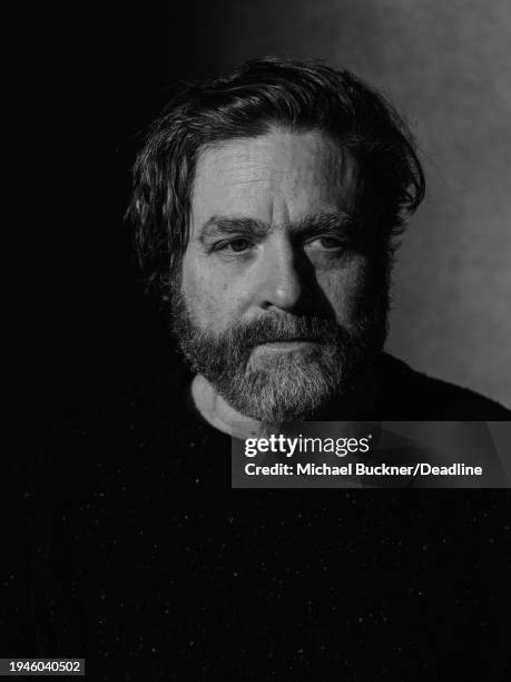 Zach Galifianakis is photographed for Deadline at the Deadline Studio during the 2024 Sundance Film Festival on January 21, 2024 in Park City, Utah.