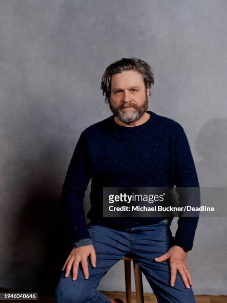 Zach Galifianakis is photographed for Deadline at the Deadline Studio during the 2024 Sundance Film Festival on January 21, 2024 in Park City, Utah.