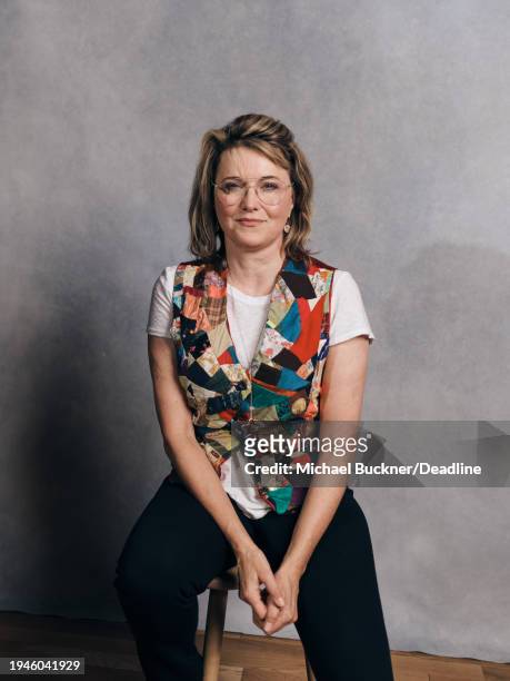 Lucy Lawless is photographed for Deadline at the Deadline Studio during the 2024 Sundance Film Festival on January 21, 2024 in Park City, Utah.