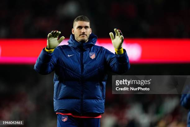 Ivo Grbic goalkeeper of Atletico de Madrid and Croatia celebrates victory after the LaLiga EA Sports match between Granada CF and Atletico Madrid at...