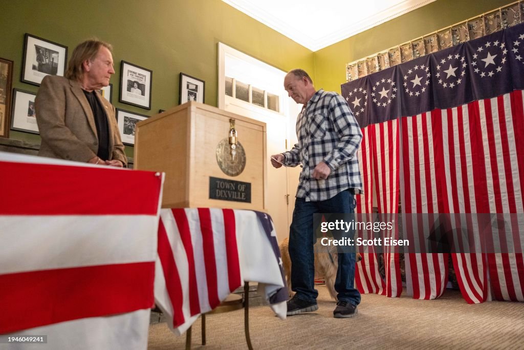 Voters Head To The Polls To Cast Their Vote In The New Hampshire Primary