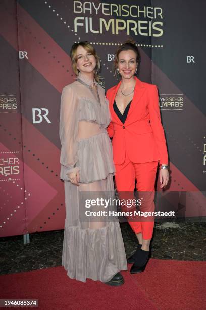Leonie Brill and Dagny Dewath attend the Bavarian Film Awards 2024 at Prinzregententheater on January 19, 2024 in Munich, Germany.