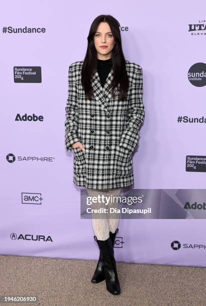 Riley Keough attends the "Sasquatch Sunset" Premiere during the 2024 Sundance Film Festival at Eccles Center Theatre on January 19, 2024 in Park...