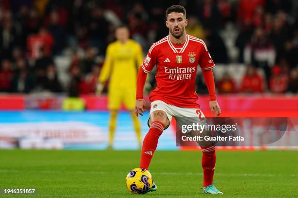 Rafa Silva of SL Benfica in action during the Liga Portugal Betclic match between SL Benfica and Boavista FC at Estadio da Luz on January 19, 2024 in...