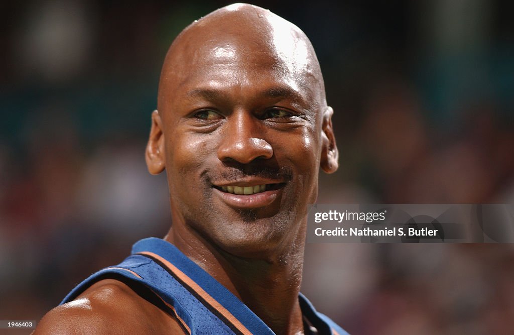 Michael Jordan smiles