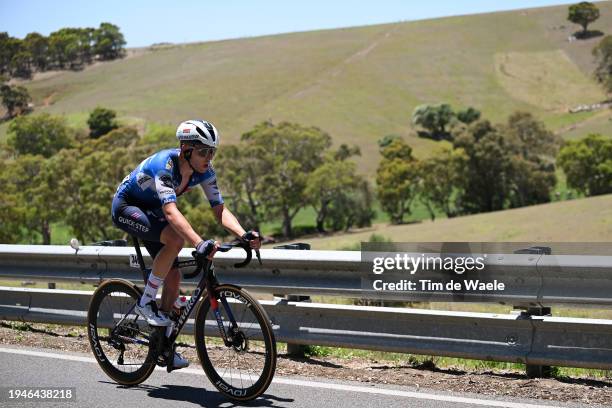 Casper Pedersen of Denmark and Team Soudal Quick-Step competes in the breakaway during the 24th Santos Tour Down Under 2024, Stage 5 a 129.3km stage...