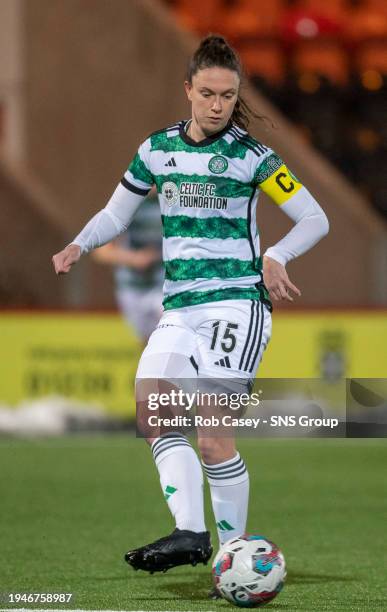 Celtic's Kelly Clark in action during a Sky Sports Cup semi-final match between Celtic and Rangers at Excelsior Stadium, on January 19 in Airdrie,...
