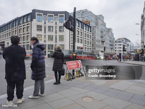 Ludgate Circus road junction, where trees and parklets will be installed on widened pavements, in the City of London, UK, on Wednesday, Jan. 17,...