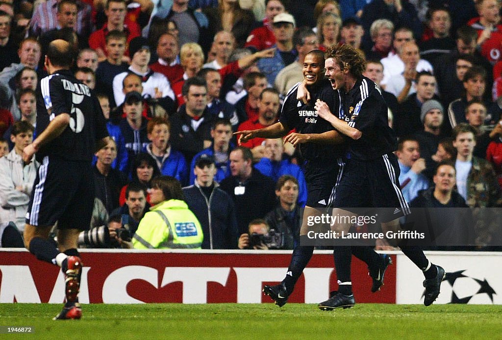 Ronaldo of Madrid celebrates 3rd goal