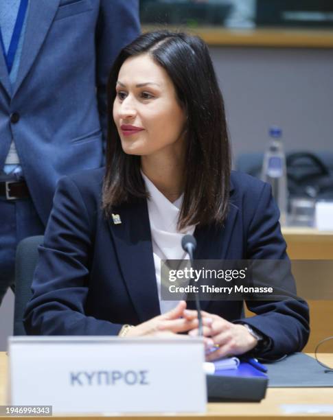 Cyprus Minister of Agriculture, Rural Development and Environment, Dr Maria Panayiotou attends an EU agriculture Ministers meeting in the Europa...