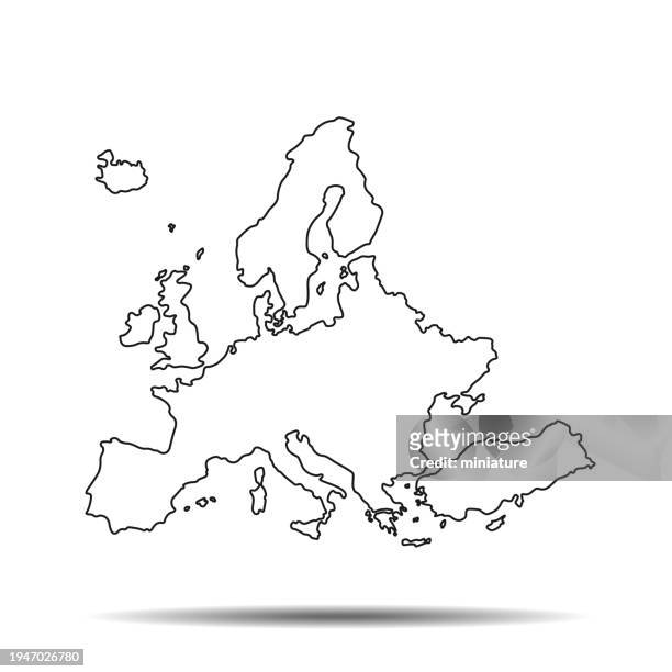 europe map - turkey country outline stock illustrations
