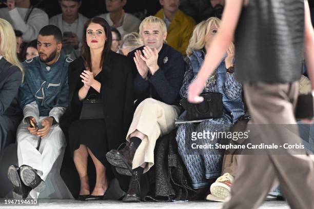 Princess Eugenie of York and Nicolas Maury attend the Dior Homme Menswear Fall/Winter 2024-2025 show as part of Paris Fashion Week on January 19,...