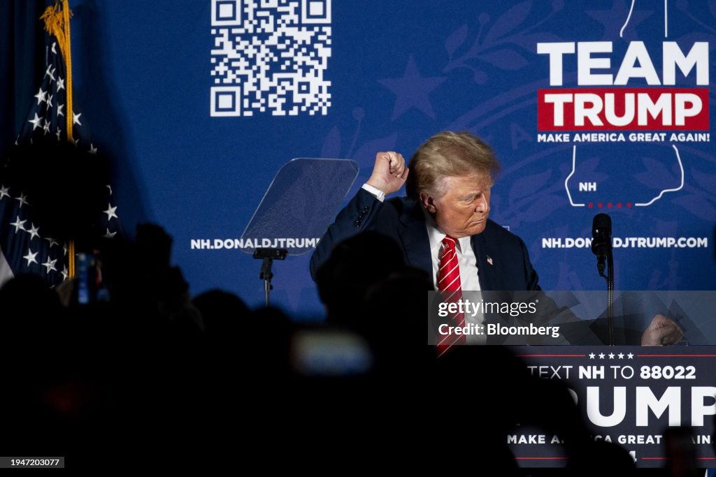 Trump Rochester Nh Former US President Donald Trump dances during a campaign event in ...