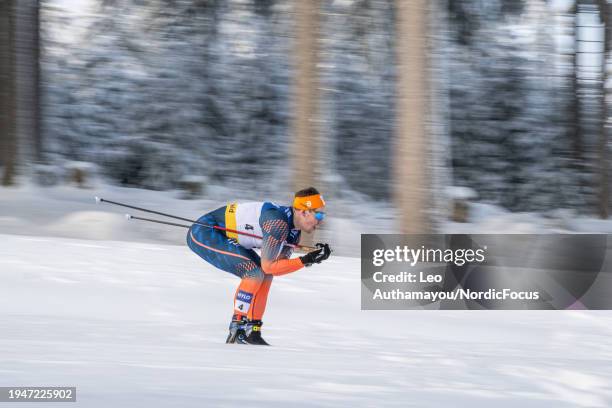 Andrew Musgrave of Great Britain competes during the FIS World Cup Cross - Country Mass on January 20, 2024 in Oberhof, Germany.