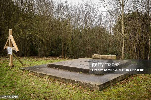 Illustration picture shows the mausoleum tomb for Flemish nationalist collaborator, co-founder and leader of the Flemish nationalist Vlaamsch...